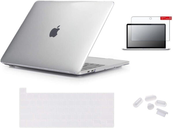 Fyx Front & Back Case for New MacBook Pro 13 inch A2289 / A2251 with Touch Bar & ID 2020 Release Hard Shell Case Cover Set  (Transparent, Laptop Case, Pack of: 4)