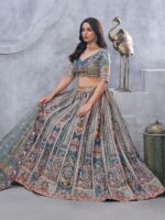 Embellished Sequinned Semi-Stitched Lehenga & Unstitched Blouse With Dupatta - Image 4