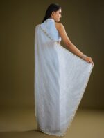 KALKI Fashion Embellished Beads and Stones Tissue Saree - Image 3