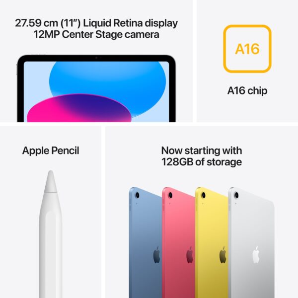 original-imahayyde9n9vdec.jpeg Apple 2025 iPad (A16) 128 GB ROM 11.0 inch with Wi-Fi Only (Silver)